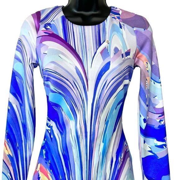 Bebe Watercolor Swirl Bodycon Dress - Picture 2 of 14